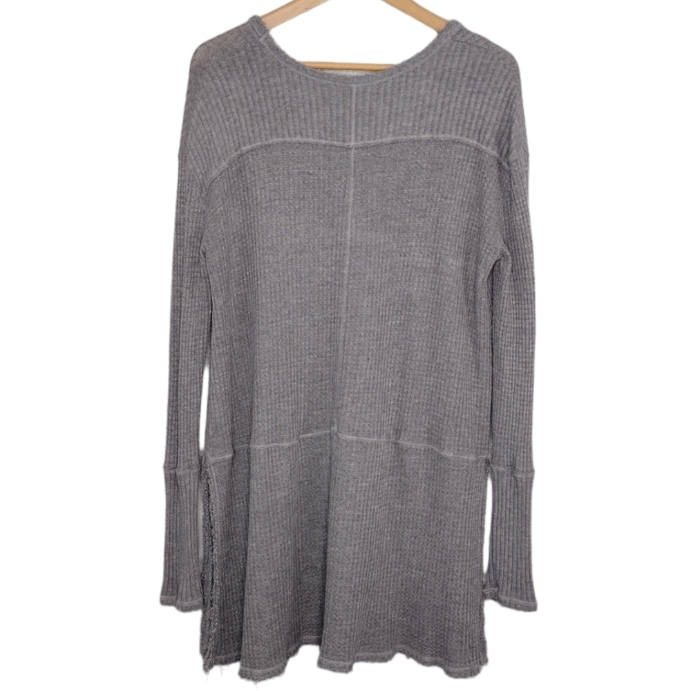 Free People Sunset Park Thermal Knit Boho Pullover Scoop Neck Tunic Size S - Picture 2 of 14